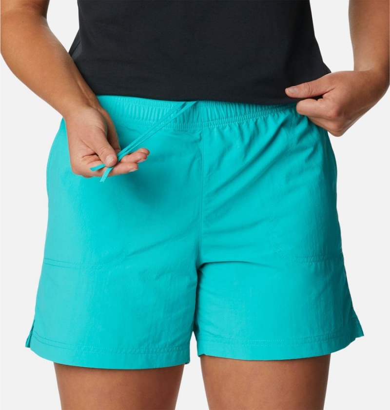 Turquoise Columbia Sandy River Women's Shorts | 65321MGTO