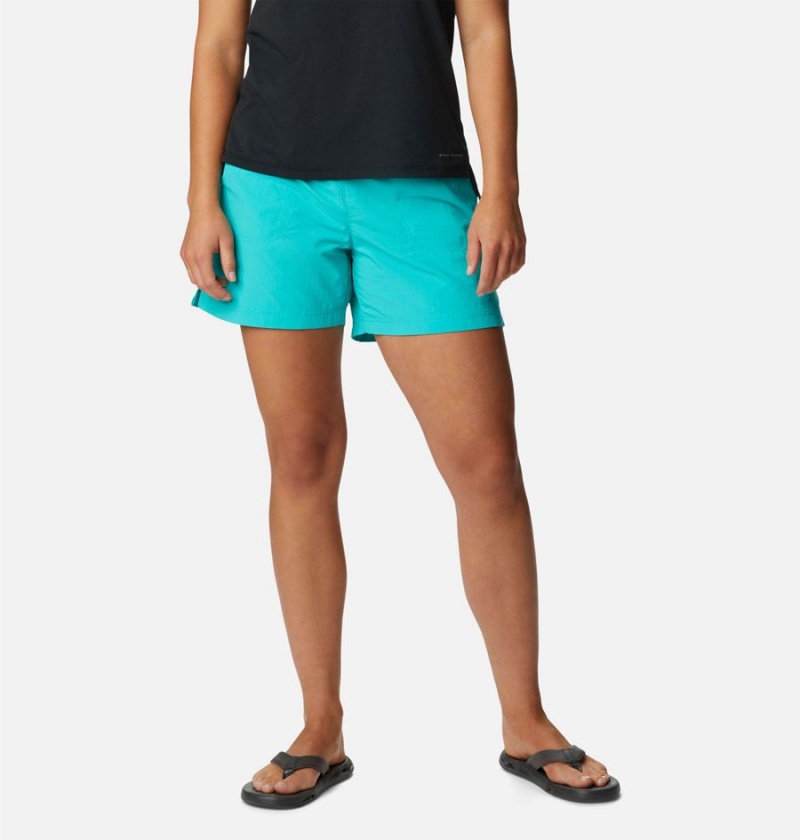 Turquoise Columbia Sandy River Women\'s Shorts | 65321MGTO