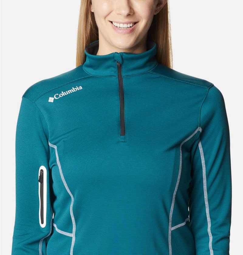 Turquoise Columbia Shotgun Quarter Zip Golf Women's Pullover | 10965PBTN