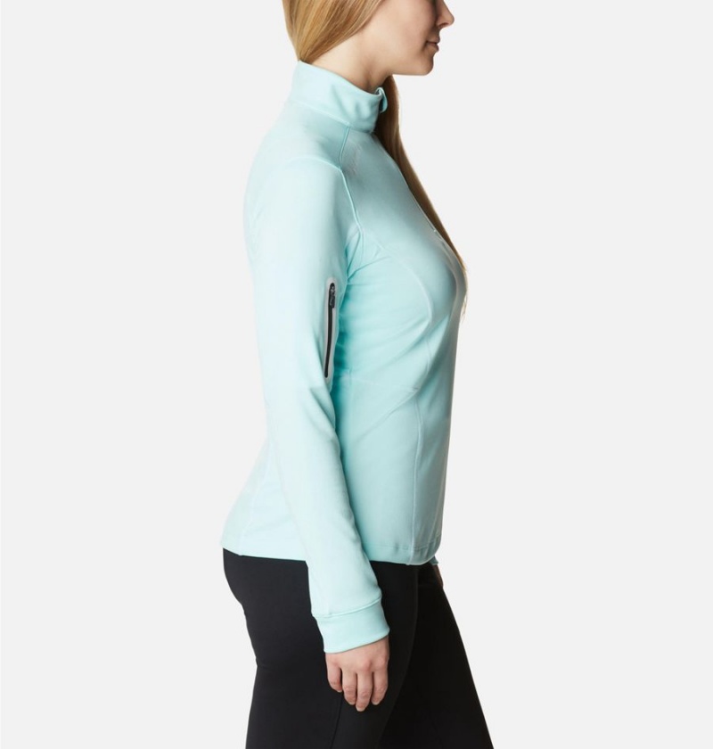 Turquoise Columbia Shotgun Quarter Zip Golf Women's Pullover | 94138WRKS