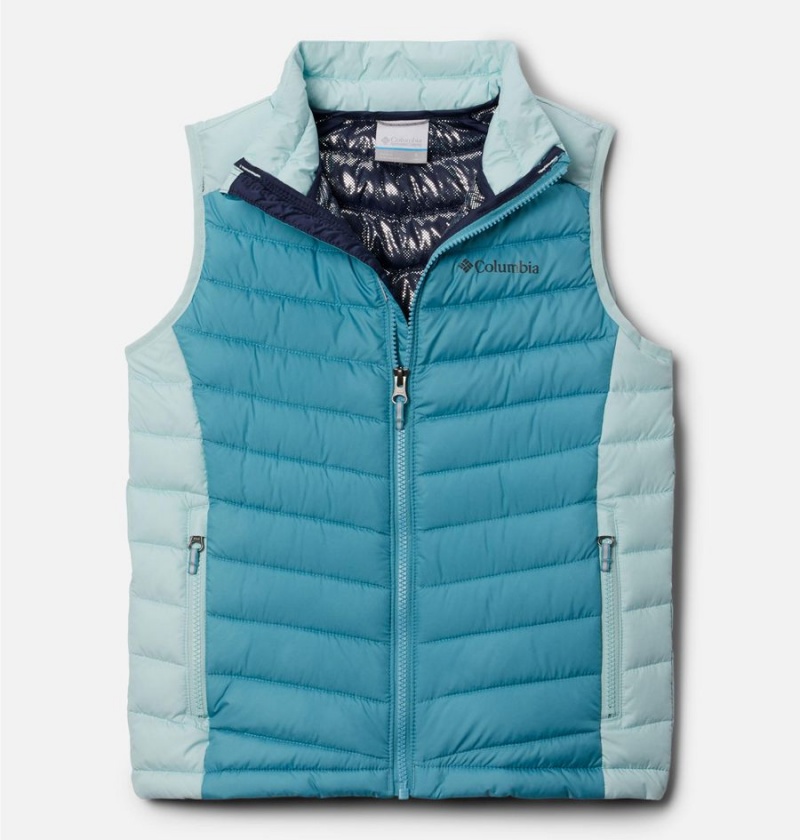 Turquoise Columbia Slope Edge Kids\' Vest | 47815QGUN