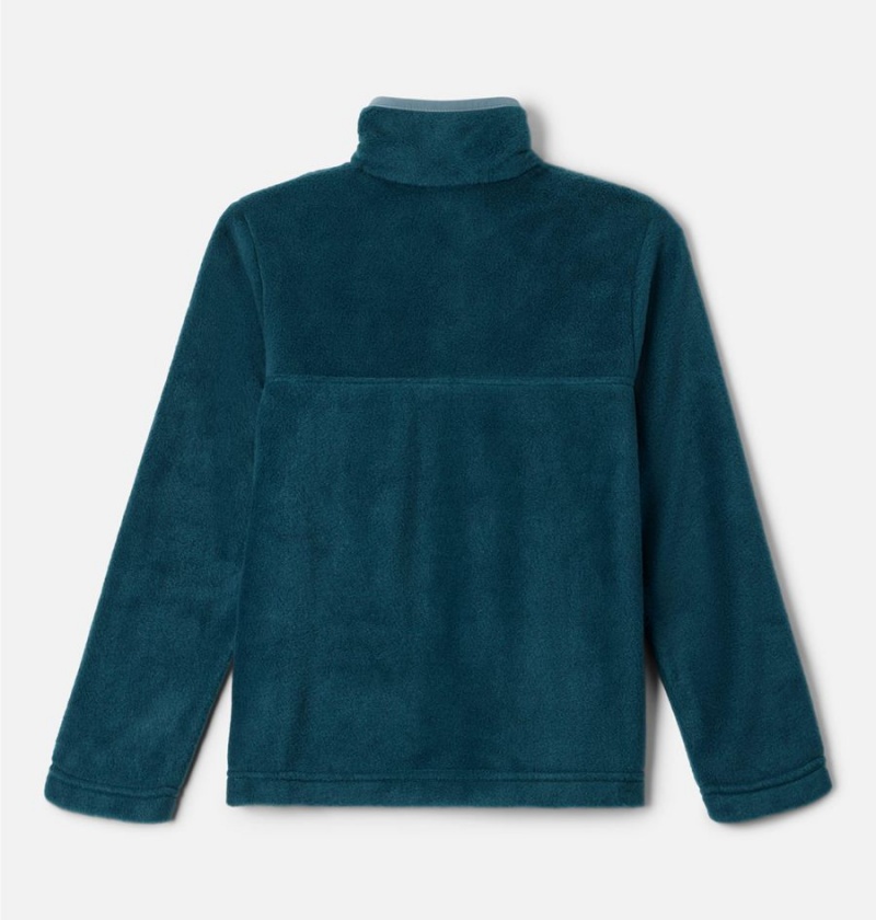 Turquoise Columbia Steens Mountain Quarter Snap Pull-Over Kids' Fleece | 25916KAVJ