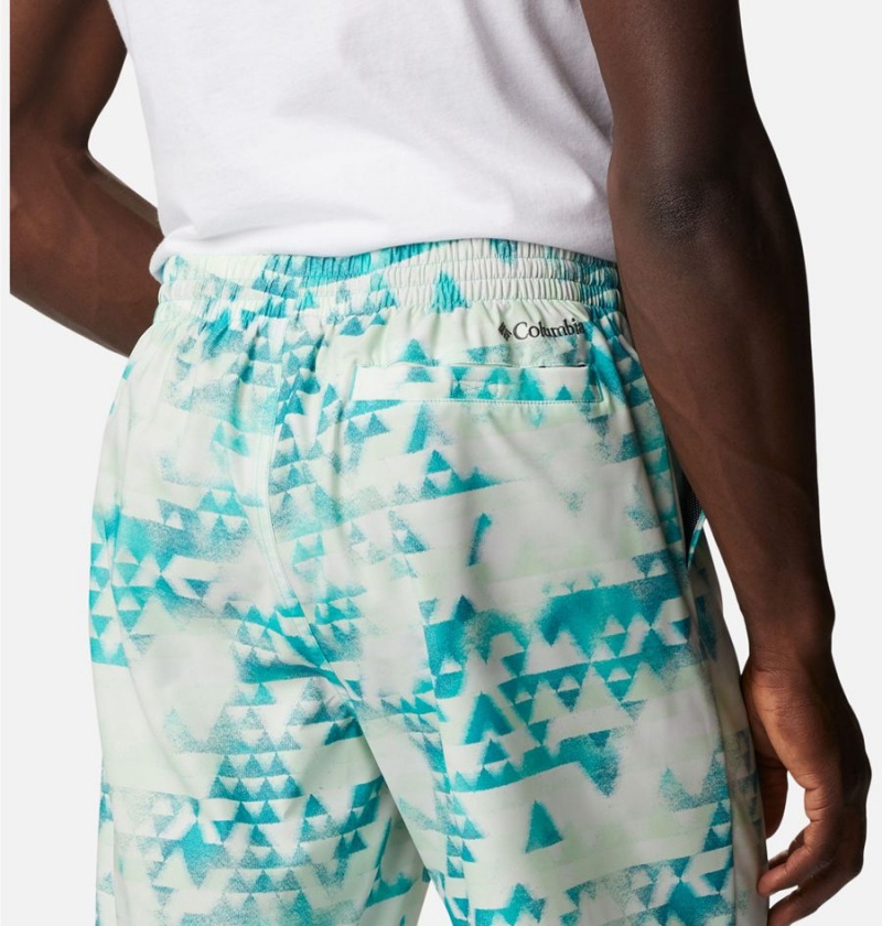 Turquoise Columbia Summertide Stretch Printed Men's Shorts | 94051EUIX