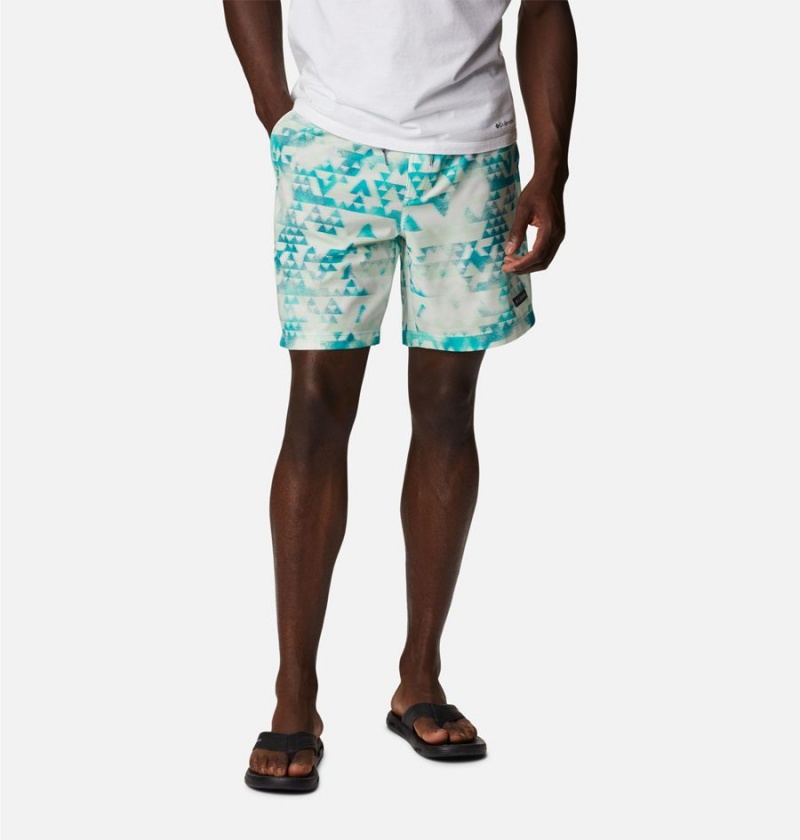 Turquoise Columbia Summertide Stretch Printed Men\'s Shorts | 94051EUIX