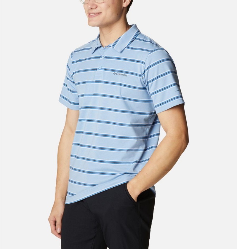 Turquoise Columbia Sun Trek Men's Polo Shirt | 81735QGJS