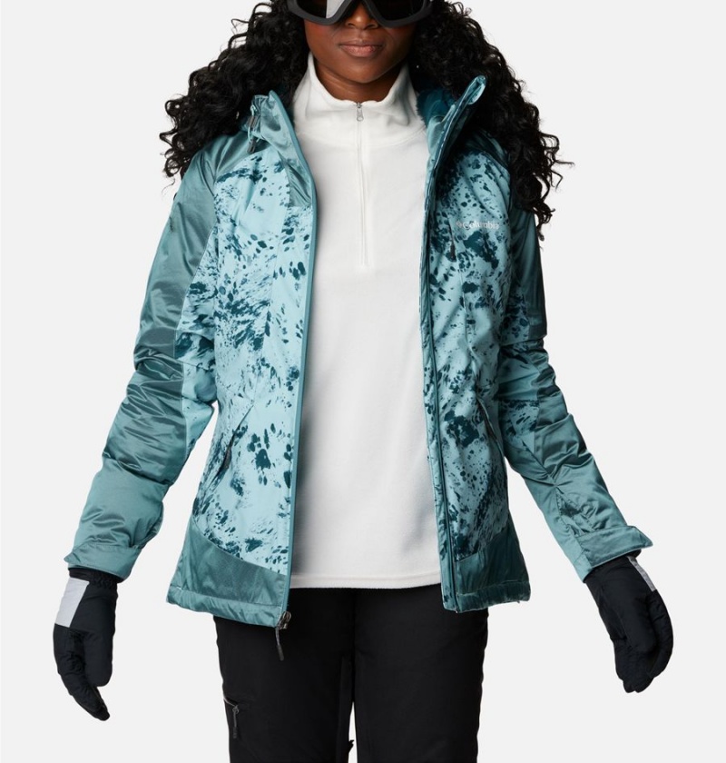 Turquoise Columbia Sweet Shredder II Insulated Women's Ski Jacket | 83914KARB