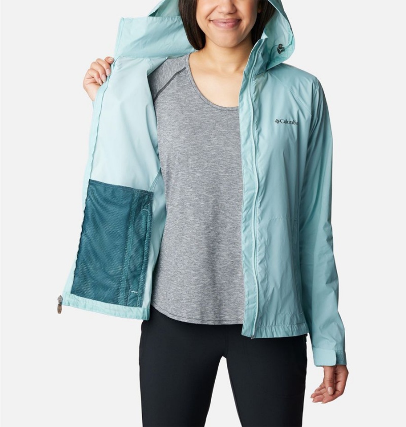 Turquoise Columbia Switchback III Women's Rain Jacket | 91542XRYB