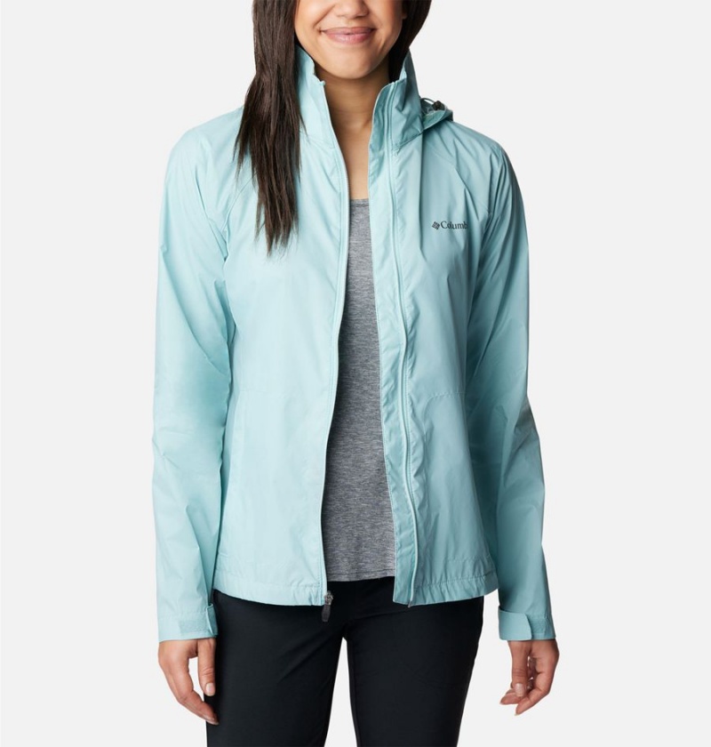 Turquoise Columbia Switchback III Women's Rain Jacket | 91542XRYB