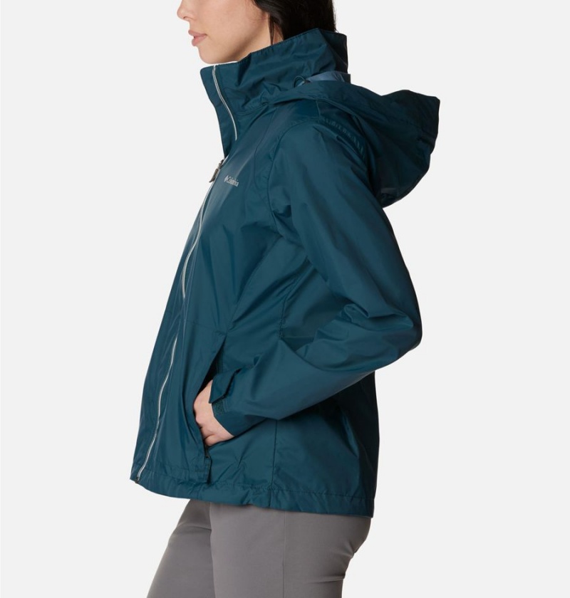 Turquoise Columbia Switchback III Women's Rain Jacket | 67084FOJA