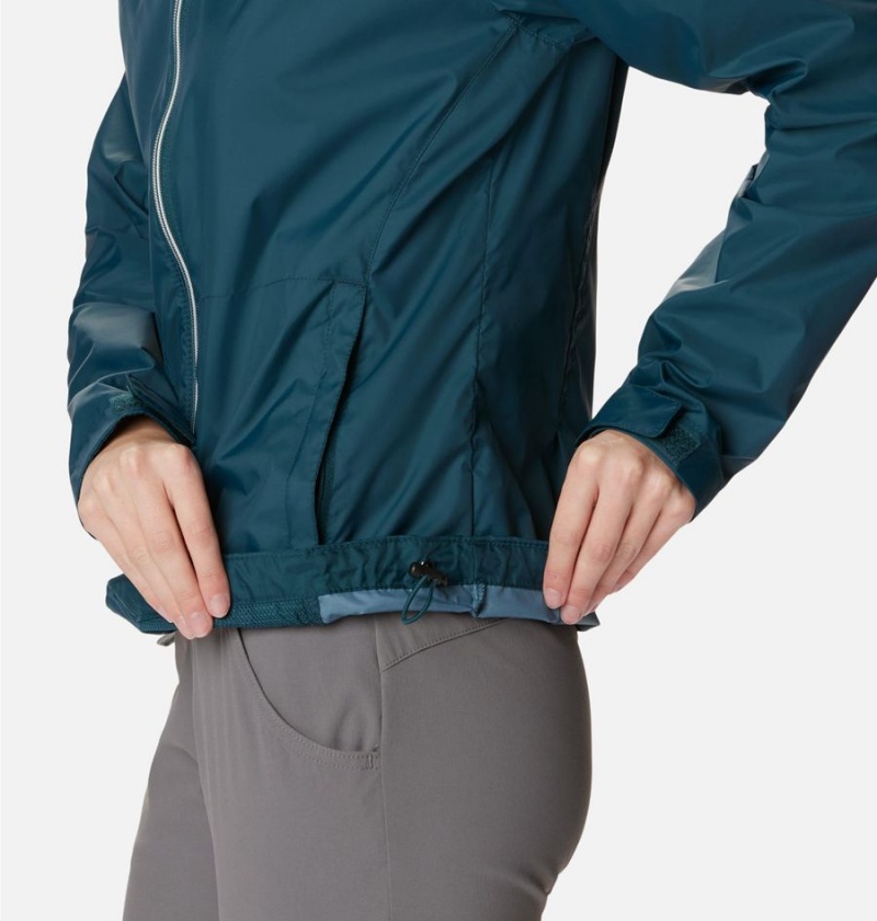 Turquoise Columbia Switchback III Women's Rain Jacket | 67084FOJA