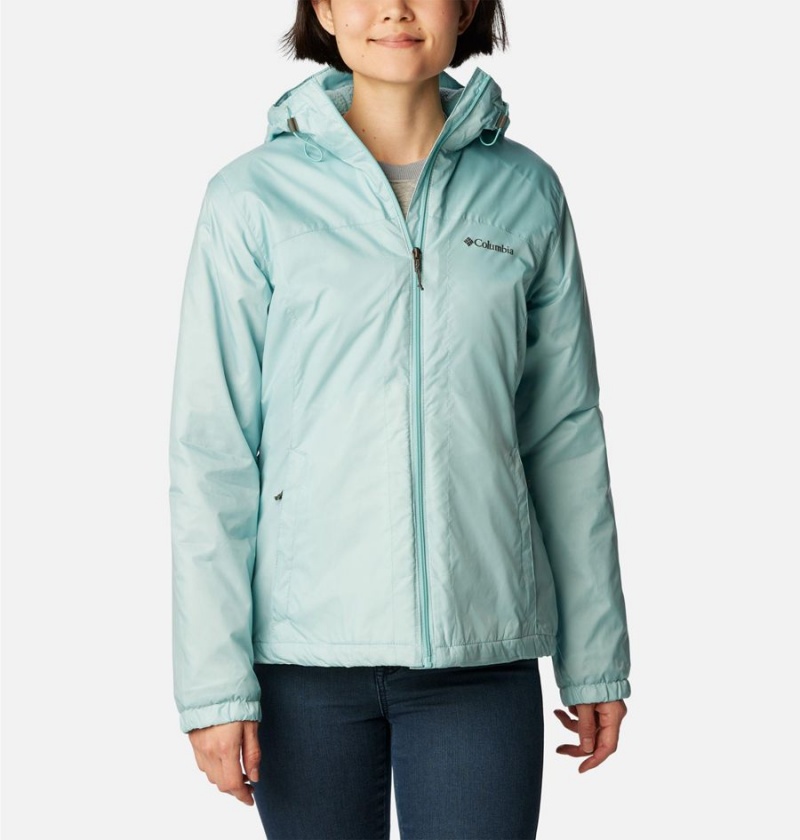 Turquoise Columbia Switchback Sherpa Lined Women\'s Rain Jacket | 40671RWDZ