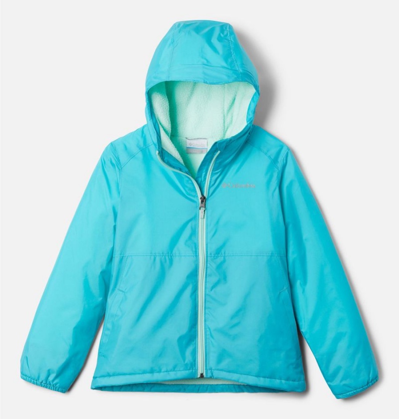 Turquoise Columbia Switchback Sherpa Lined Kids\' Jacket | 48719GZJB