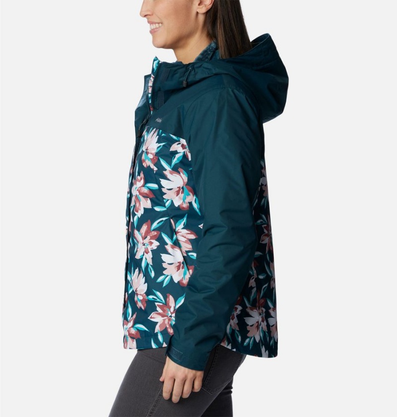 Turquoise Columbia Tunnel Falls II Interchange Women's 3 In 1 Jackets | 63470FDLK