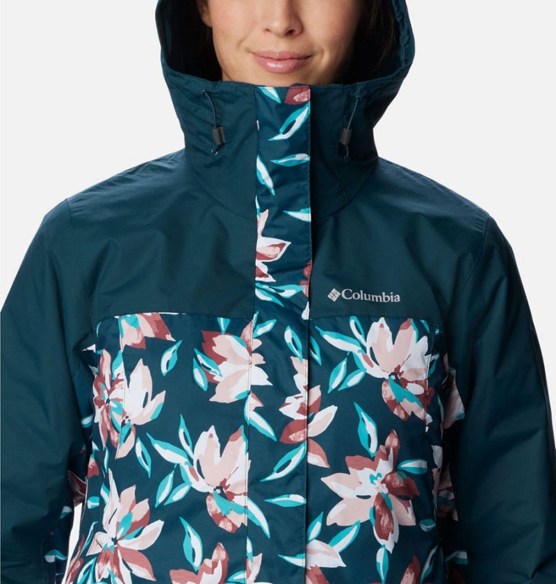 Turquoise Columbia Tunnel Falls II Interchange Women's 3 In 1 Jackets | 63470FDLK