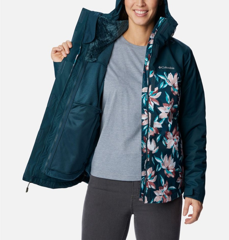 Turquoise Columbia Tunnel Falls II Interchange Women's 3 In 1 Jackets | 63470FDLK