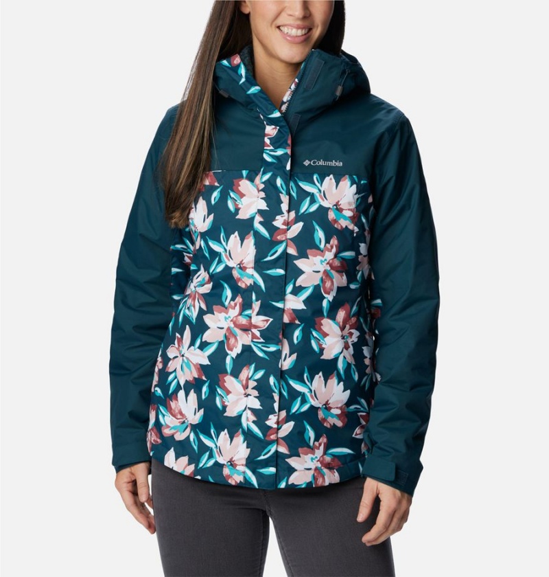 Turquoise Columbia Tunnel Falls II Interchange Women\'s 3 In 1 Jackets | 63470FDLK