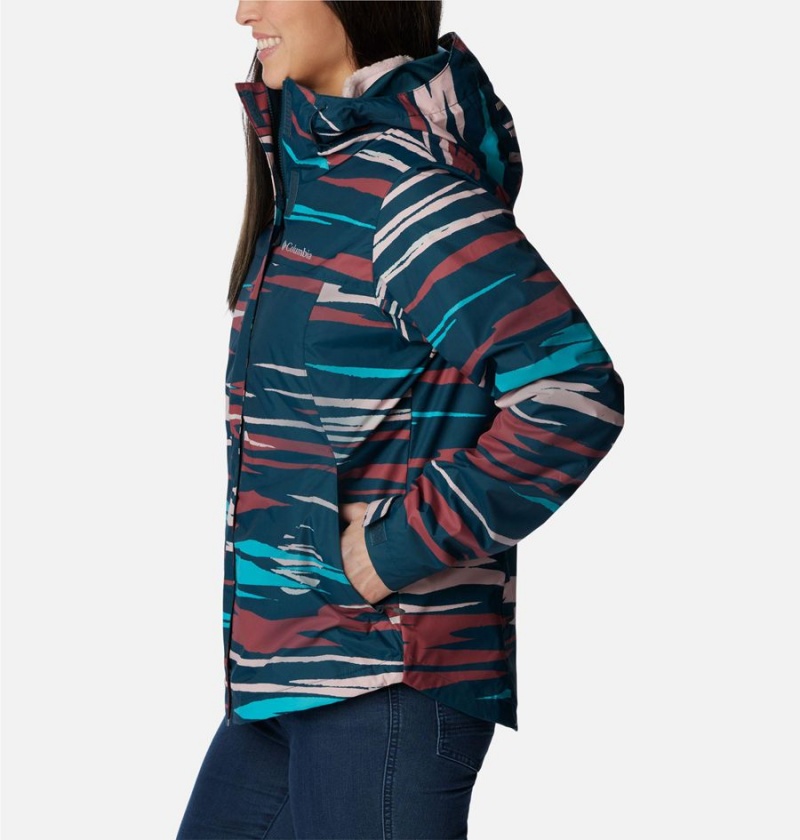 Turquoise Columbia Tunnel Falls II Interchange Women's 3 In 1 Jackets | 21603PVAS