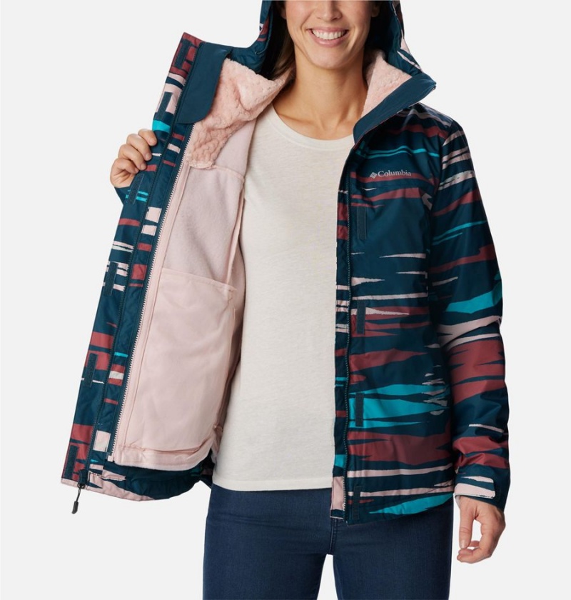 Turquoise Columbia Tunnel Falls II Interchange Women's 3 In 1 Jackets | 21603PVAS