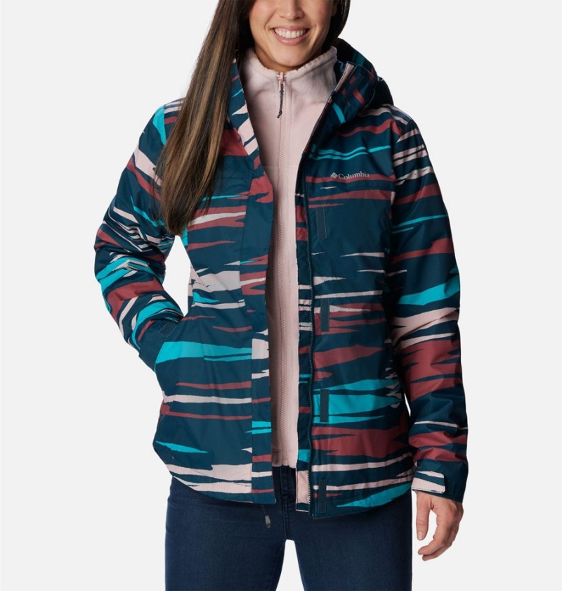 Turquoise Columbia Tunnel Falls II Interchange Women's 3 In 1 Jackets | 21603PVAS