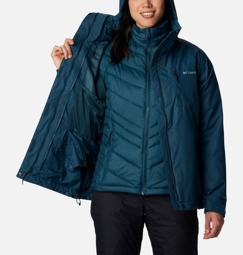 Turquoise Columbia Whirlibird IV Interchange Women's Ski Jacket | 96872URIG