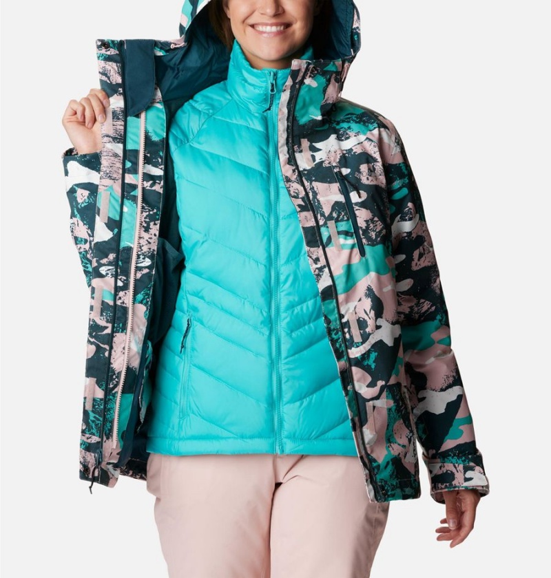 Turquoise Columbia Whirlibird IV Interchange Women's Ski Jacket | 93742YKZW