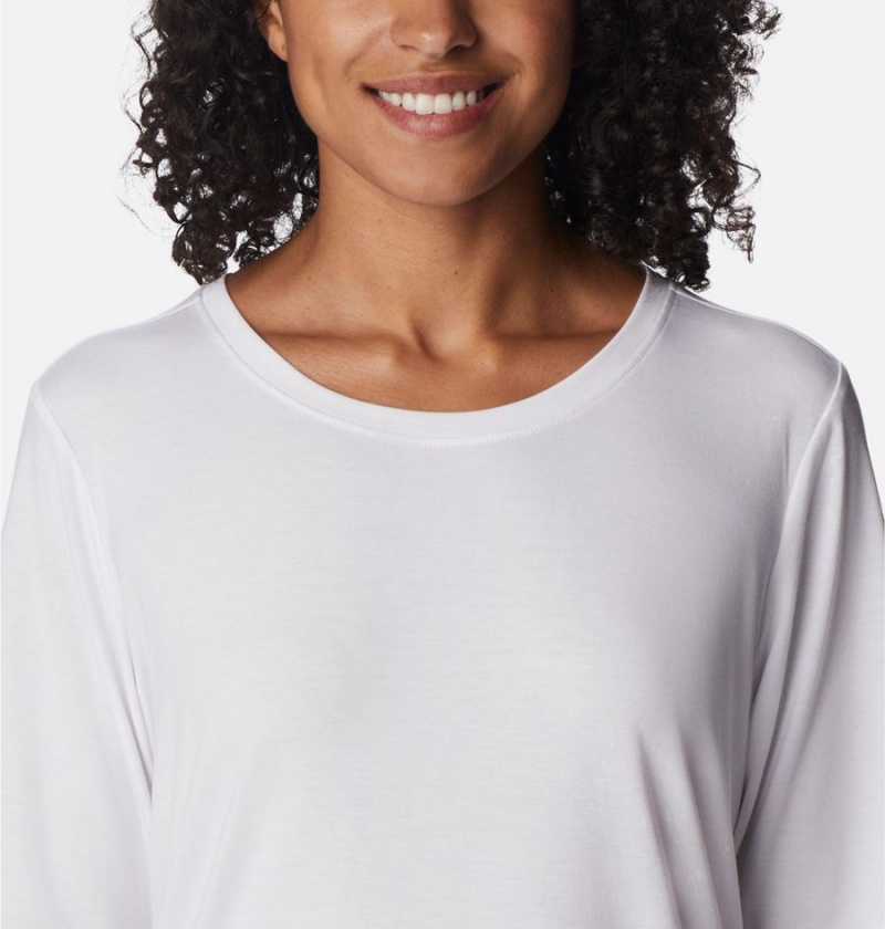 White Columbia Anytime Knit Women's T-Shirt | 39256MUFP