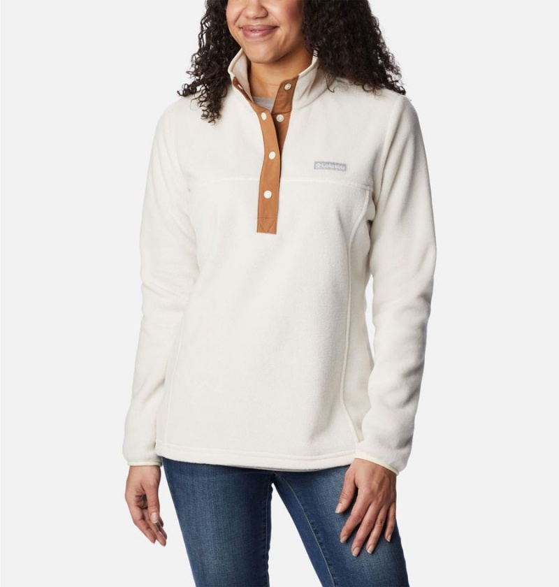 White Columbia Benton Springs Half Snap Fleece Women's Pullover | 83907KHOQ