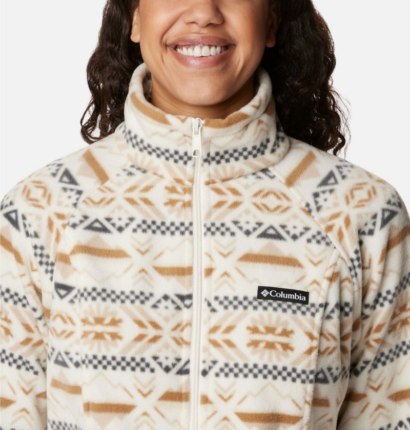 White Columbia Benton Springs Printed Full Zip Women's Fleece Jacket | 18270XDGH