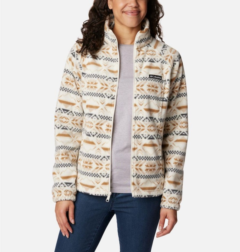 White Columbia Benton Springs Printed Full Zip Women's Fleece Jacket | 18270XDGH