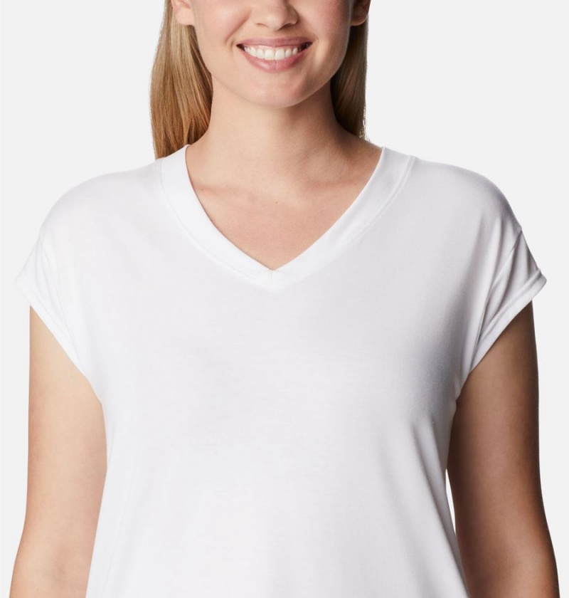 White Columbia Boundless Beauty Women's T-Shirt | 63810SRAW