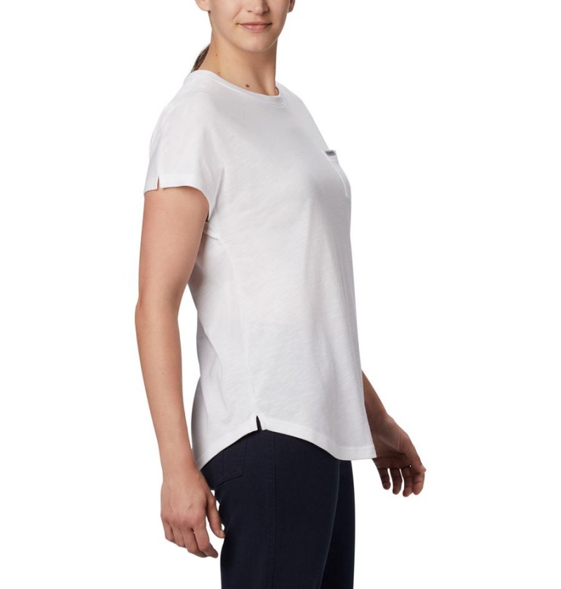 White Columbia Cades Cape Women's T-Shirt | 57103XASF