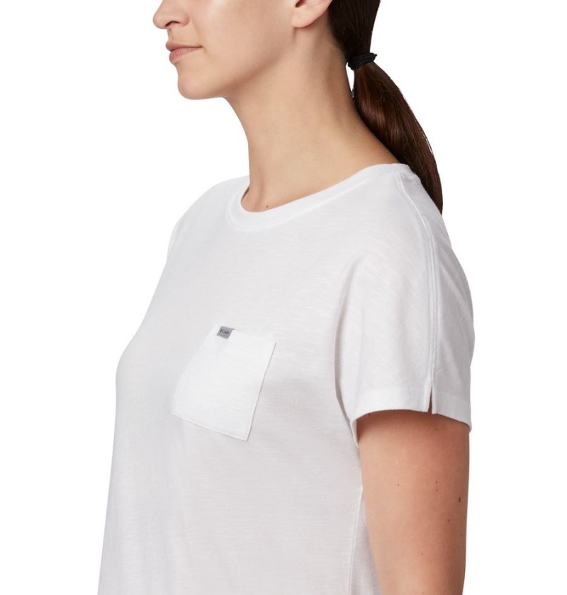 White Columbia Cades Cape Women's T-Shirt | 57103XASF