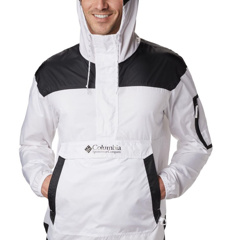 White Columbia Challenger Men's Windbreaker | 46012KQGP