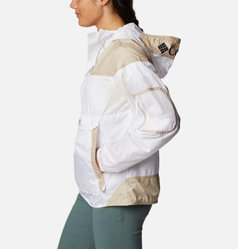 White Columbia Challenger Women's Windbreaker | 01584UDIE