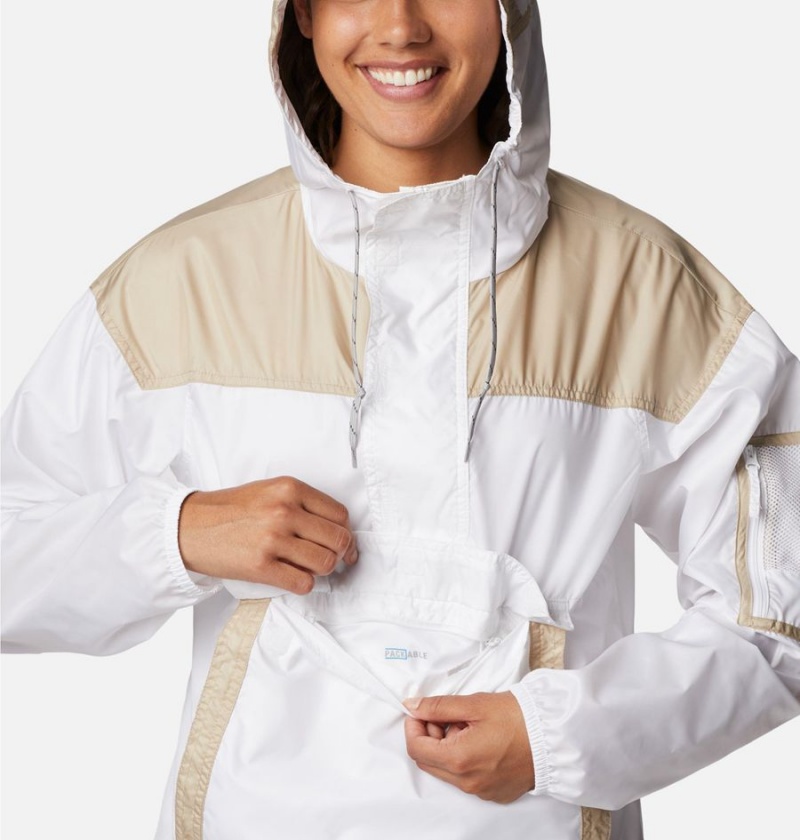 White Columbia Challenger Women's Windbreaker | 01584UDIE