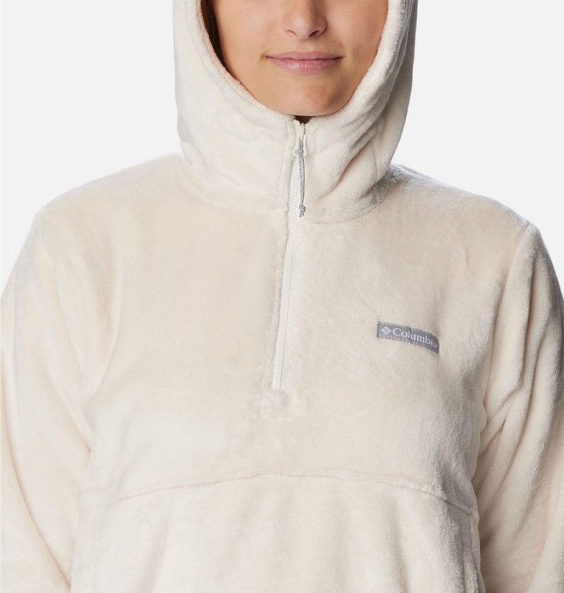 White Columbia Fire Side Fleece Hoodie Women's Pullover | 69718GVPK