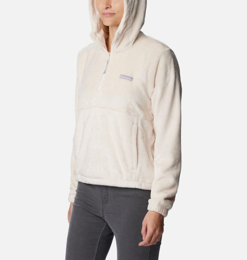 White Columbia Fire Side Fleece Hoodie Women's Pullover | 69718GVPK