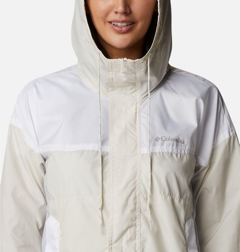 White Columbia Flash Challenger Women's Windbreaker | 67394IEVL