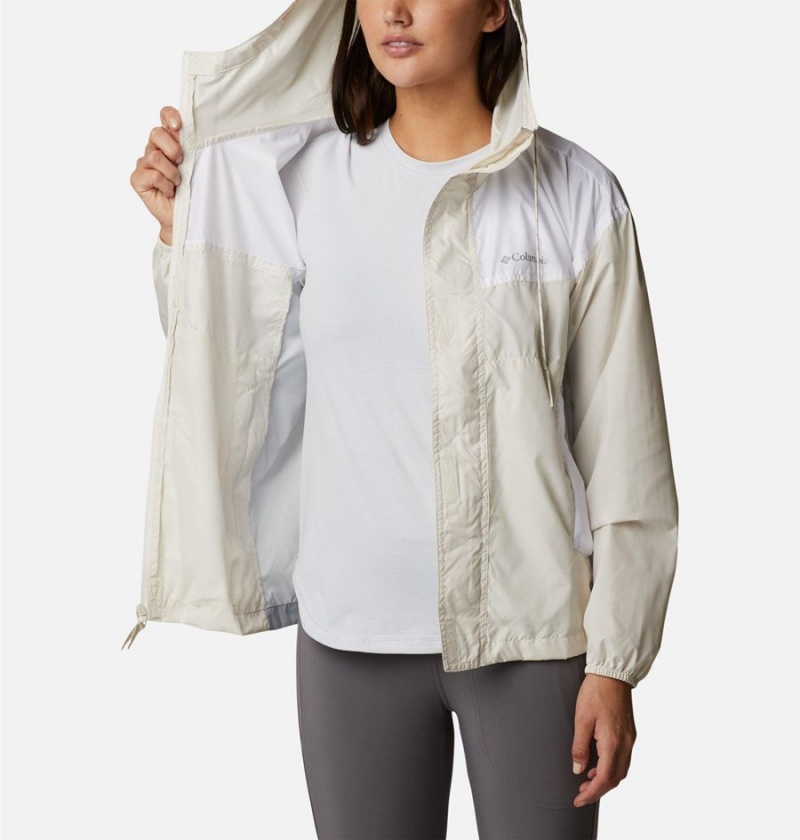 White Columbia Flash Challenger Women's Windbreaker | 67394IEVL