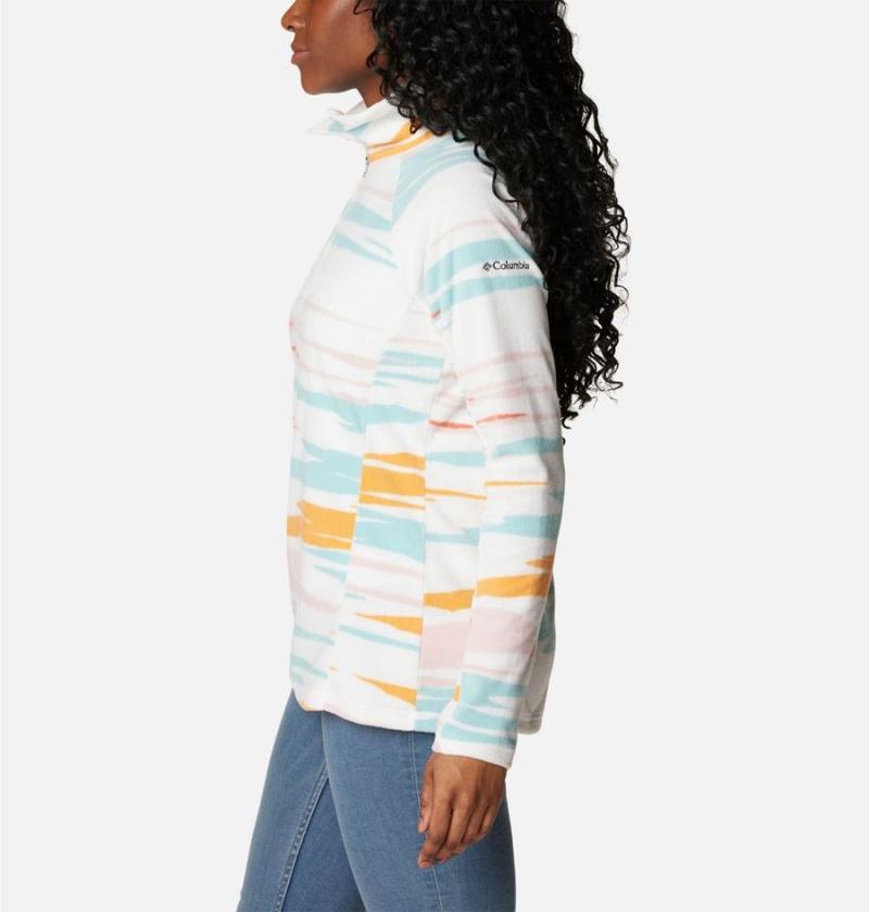 White Columbia Glacial IV Print Half Zip Women's Pullover | 56172JOYE