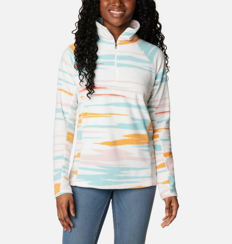 White Columbia Glacial IV Print Half Zip Women\'s Pullover | 56172JOYE