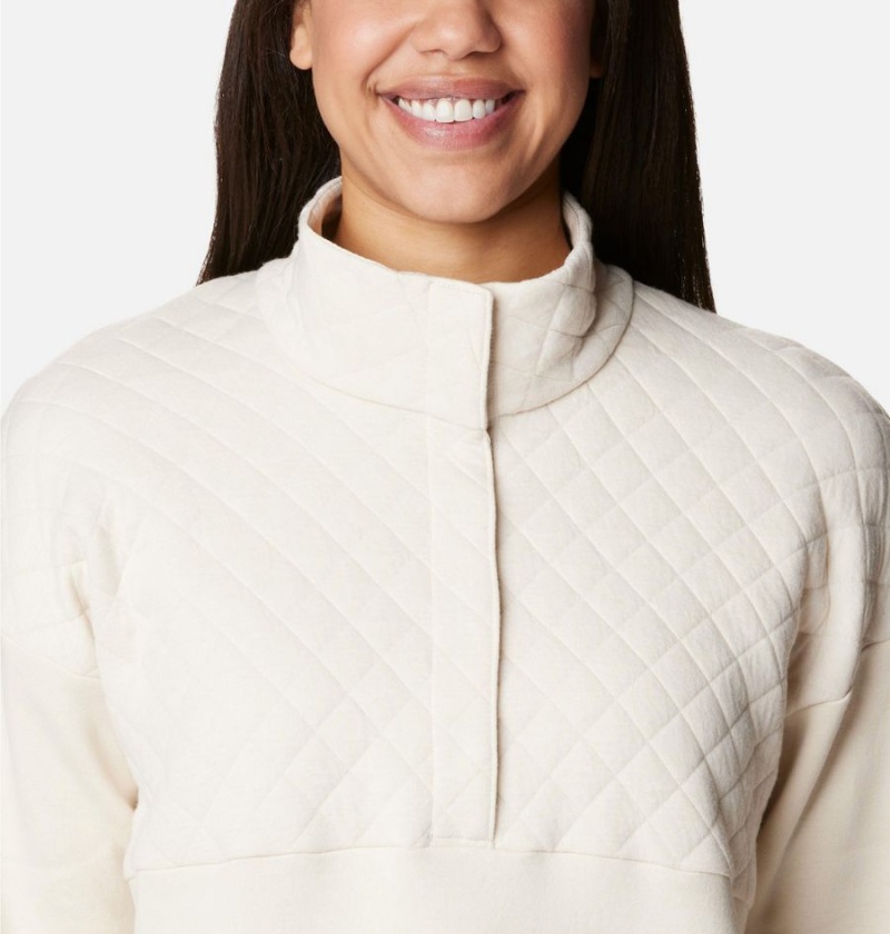 White Columbia Hart Mountain Quilted Half Snap Women's Pullover | 39217NSDW