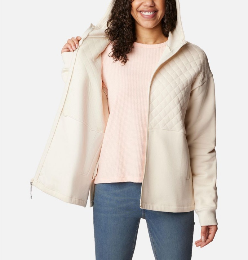 White Columbia Hart Mountain Quilted Hooded Full Zip Women's Fleece Jacket | 30698YCQK