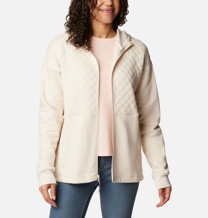 White Columbia Hart Mountain Quilted Hooded Full Zip Women's Fleece Jacket | 30698YCQK