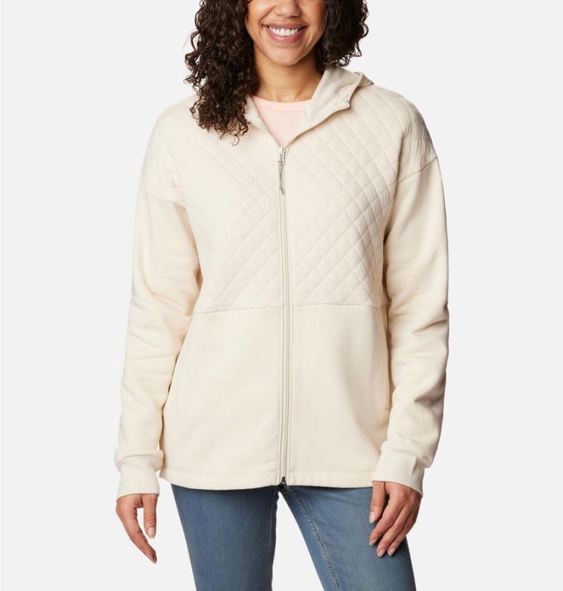 White Columbia Hart Mountain Quilted Hooded Full Zip Women\'s Fleece Jacket | 30698YCQK