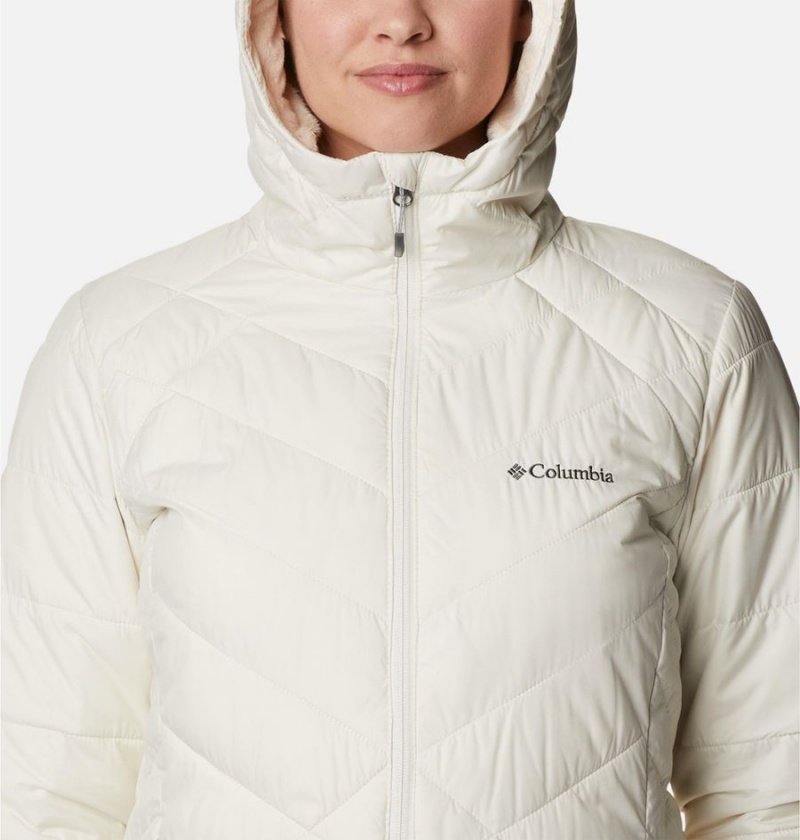 White Columbia Heavenly Long Hooded Women's Puffer Jacket | 43062WRNT