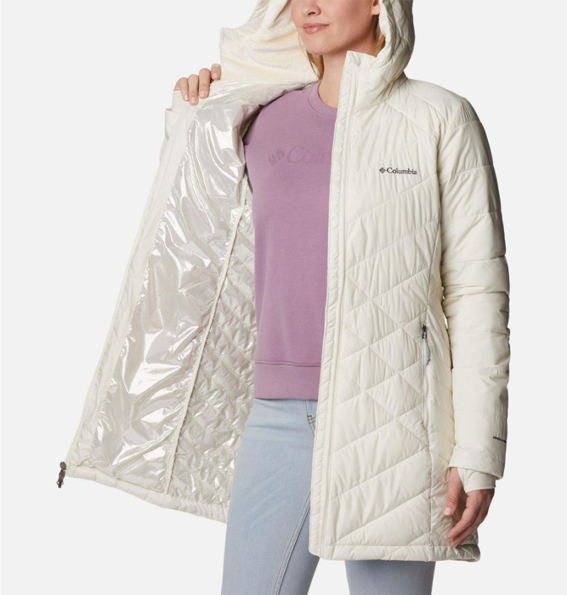 White Columbia Heavenly Long Hooded Women's Puffer Jacket | 43062WRNT