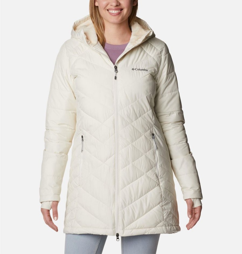 White Columbia Heavenly Long Hooded Women\'s Puffer Jacket | 43062WRNT