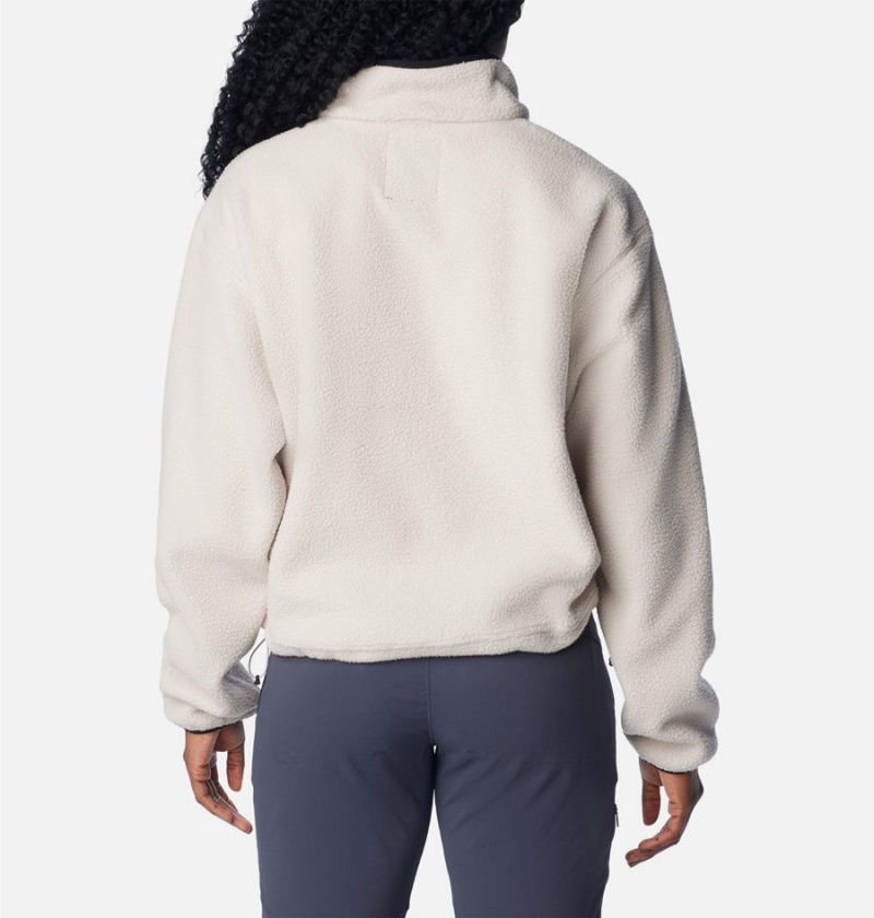 White Columbia Helvetia Cropped Half Snap Fleece Women's Pullover | 45038YXIJ