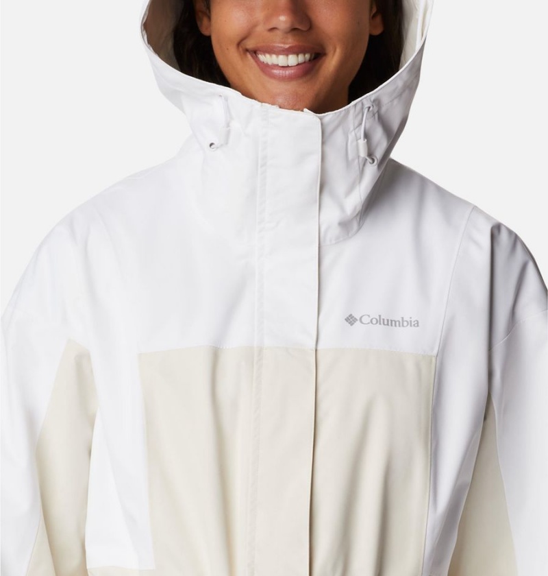 White Columbia Hikebound Long Women's Rain Jacket | 94275PLXT